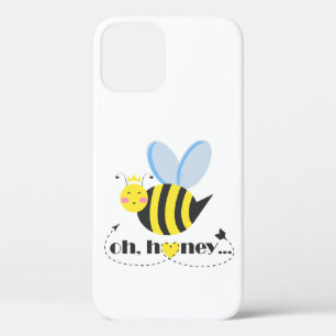 Oh Honey Valentines queen Bee character with tiara iPhone 12 Case