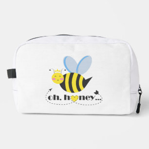 Oh Honey Valentines queen Bee character with tiara Dopp Kit