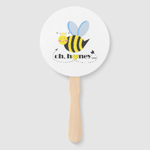 Oh Honey Valentines queen Bee character with tiara Hand Fan