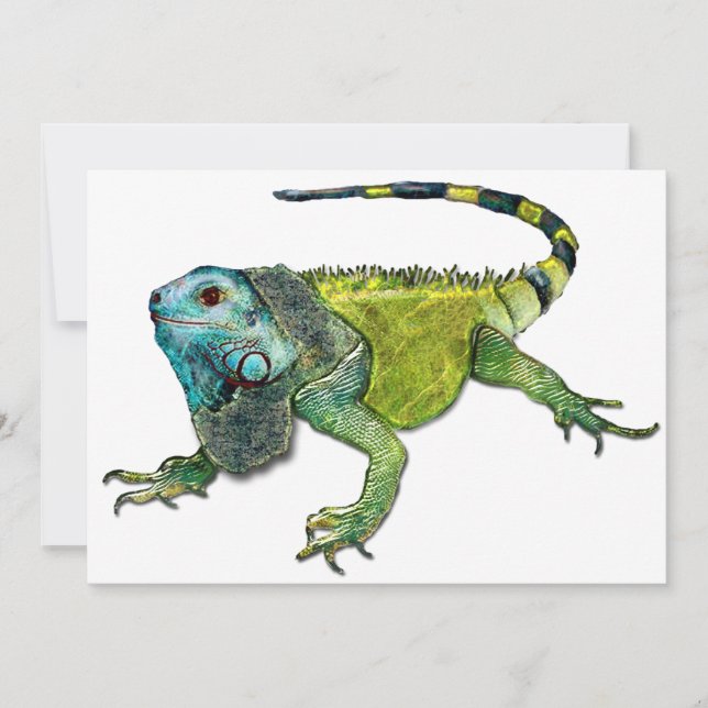 Oh How Iguana Go Home Invitation (Front)