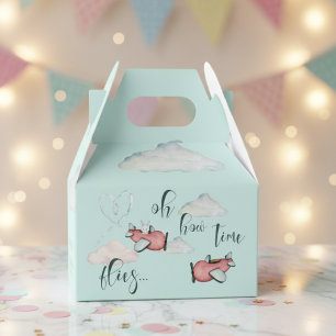 Oh how time flies retro plane boy birthday favour box