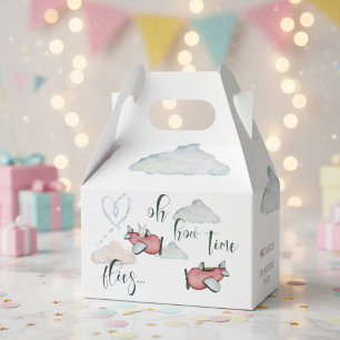 Oh how time flies retro plane boy birthday favour box