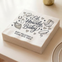 Oh Howdy Baby Cowboy Baby Shower Napkins | Western