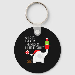 Oh I Cked The Wrong White Elephant Ugly Christmas Key Ring