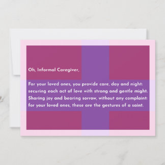 Oh, Informal Caregiver, Thank You Card