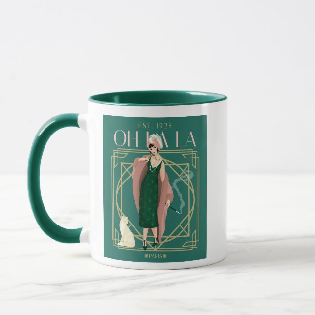 Oh La La Art Deco Mug (Left)