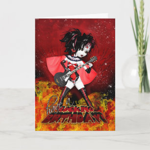 Oh La La Birthday Card - Rocking Birthday Vampire