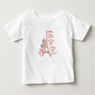 Oh La La - Eiffel Tower Paris France Baby T-Shirt
