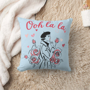Oh La La Paris Girl – Romantic French Aesthetic Cushion