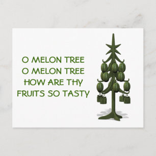 Oh Melon Tree Holiday Postcard