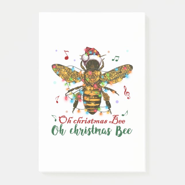 Oh Merry Christmas Bee Gifts Post-it Notes (Front)