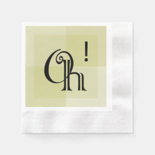 Oh! Modern, Elegant and Classy Surprise Birthday Napkin