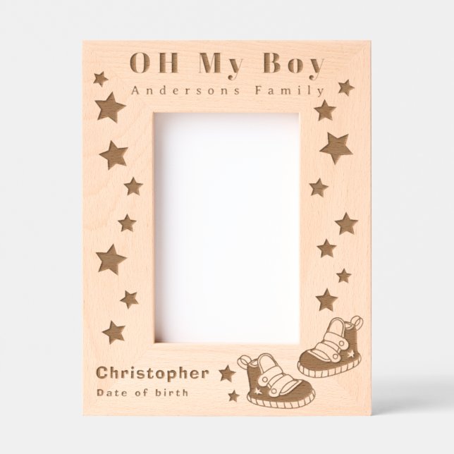 Oh My Boy Baby  Etched Frames (Front)
