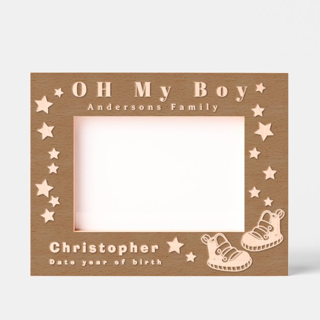 Oh My Boy Baby  Etched Frames (Front)