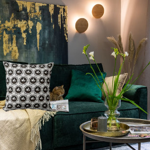 Oh My Coffee Funny Cat Light Grey Cushion