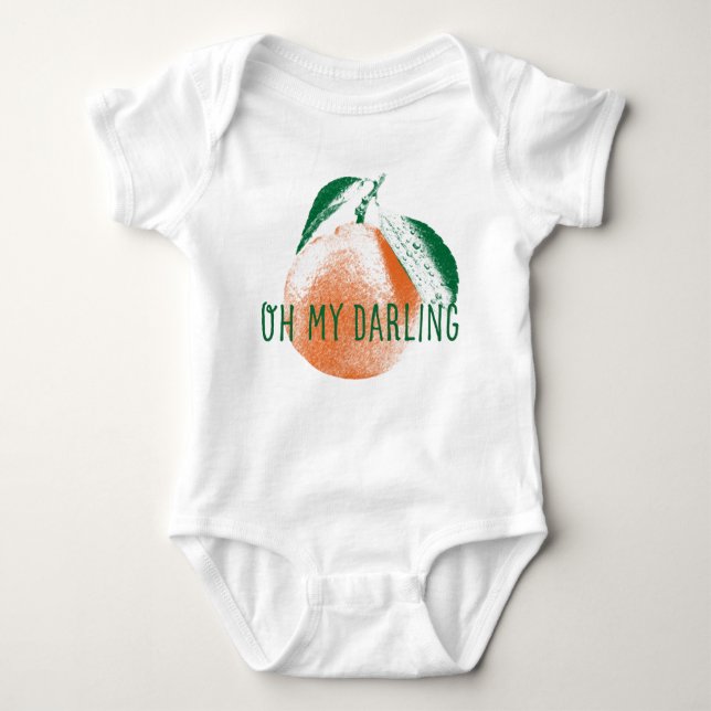 Oh My Darling Clementine Baby One-Piece Bodysuit (Front)