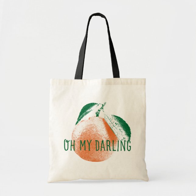 Oh My Darling Clementine Reusable Tote Bag (Front)