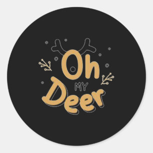 Oh My Deer  Classic Round Sticker