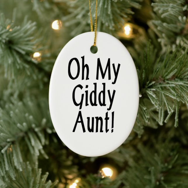 Oh My Giddy Aunt! Ceramic Ornament (Tree)