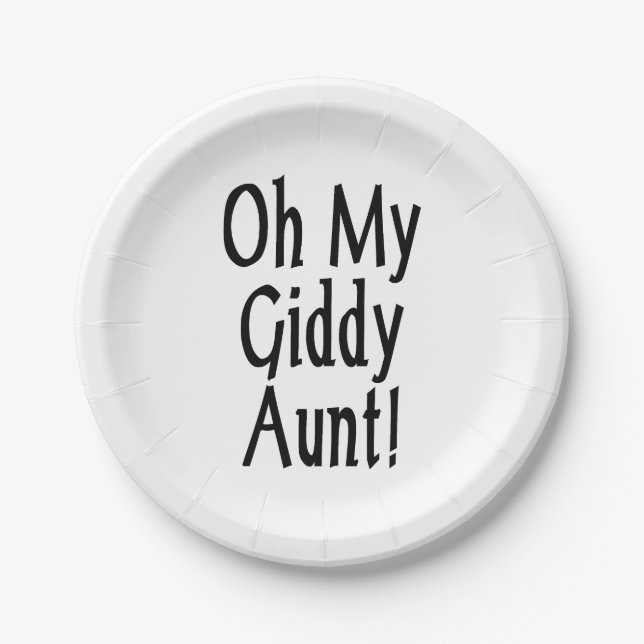 Oh My Giddy Aunt! Paper Plate (Front)