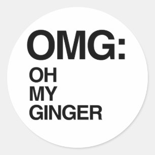 OH MY GINGER CLASSIC ROUND STICKER
