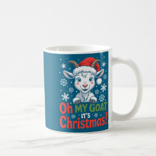 Oh My Goat It's Christmas Cartoon Farm Animal Outf Coffee Mug