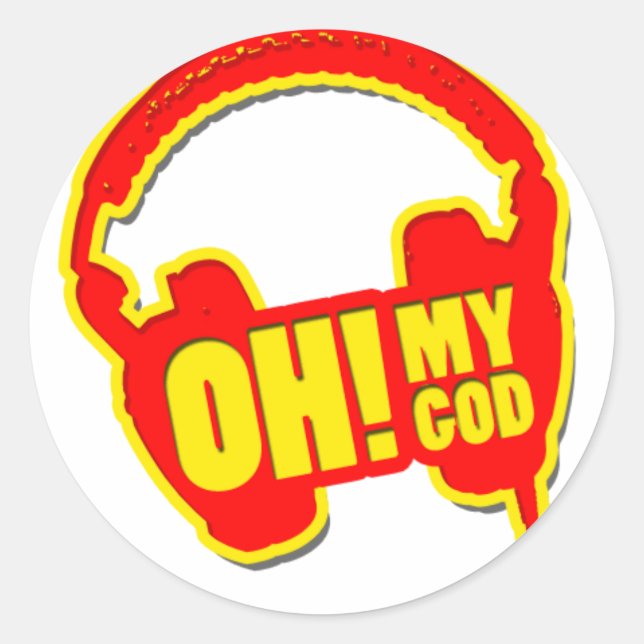 oh my god! classic round sticker (Front)