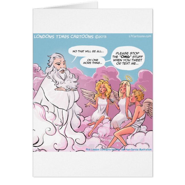 Oh My God (OMG) Angels Text Funny (Front)
