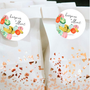 Oh My Gourd! - Baby Shower Multi-Use Favour Sticke Classic Round Sticker