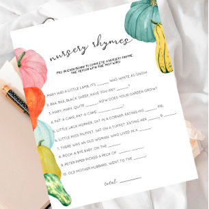 Oh My Gourd! - Baby Shower Nursery Rhymes Game