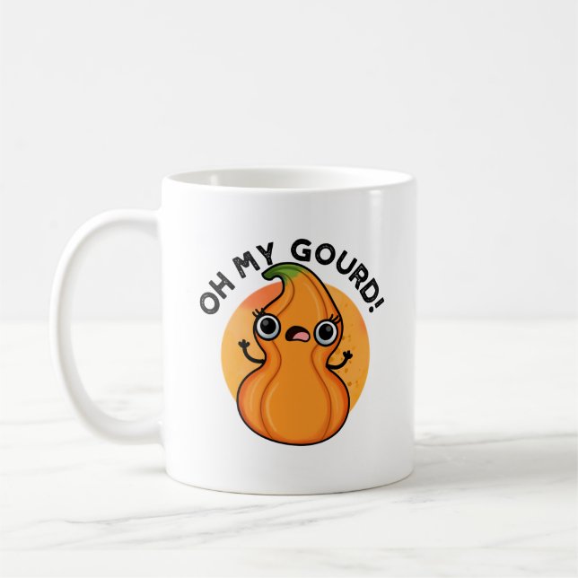 Oh My Gourd Funny Veggie Pun  Coffee Mug (Left)