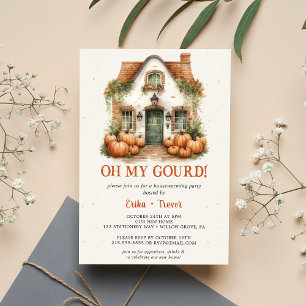 Oh My Gourd!  Housewarming Party Halloween Party  Invitation