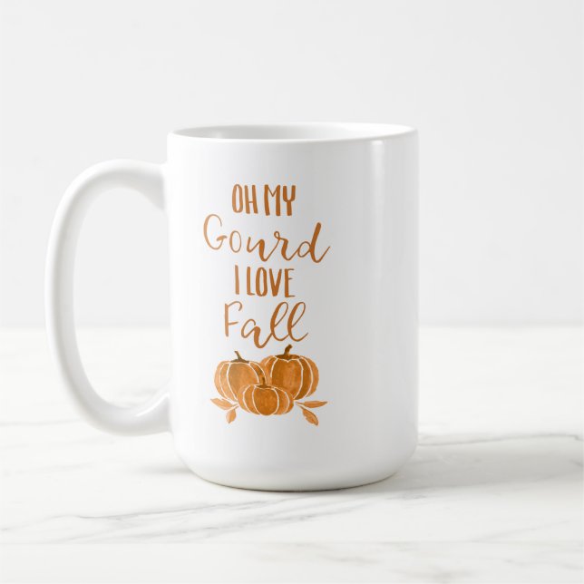 Oh My Gourd I Love Fall Coffee Mug (Left)