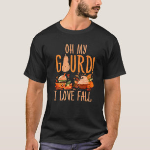 Oh My Gourd I Love Fall Season Autumn Cute Latte C T-Shirt