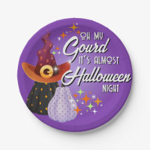 Oh My Gourd It’s Almost Halloween Dessert Plates