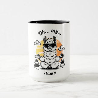 Oh my Lama, Start your day with humour and attitud Mug