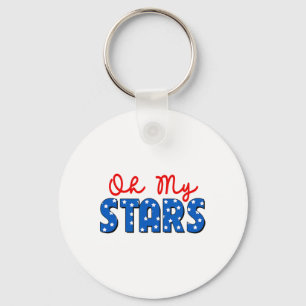 Oh My Stars 4th Of July Independence Memorial Day  Key Ring