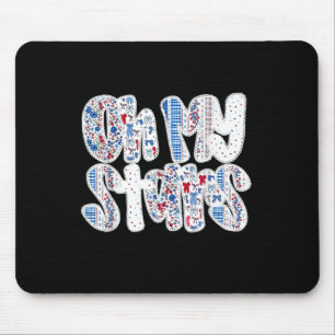 Oh My Stars Flowers Memorial Day American Happy 4t Mouse Pad