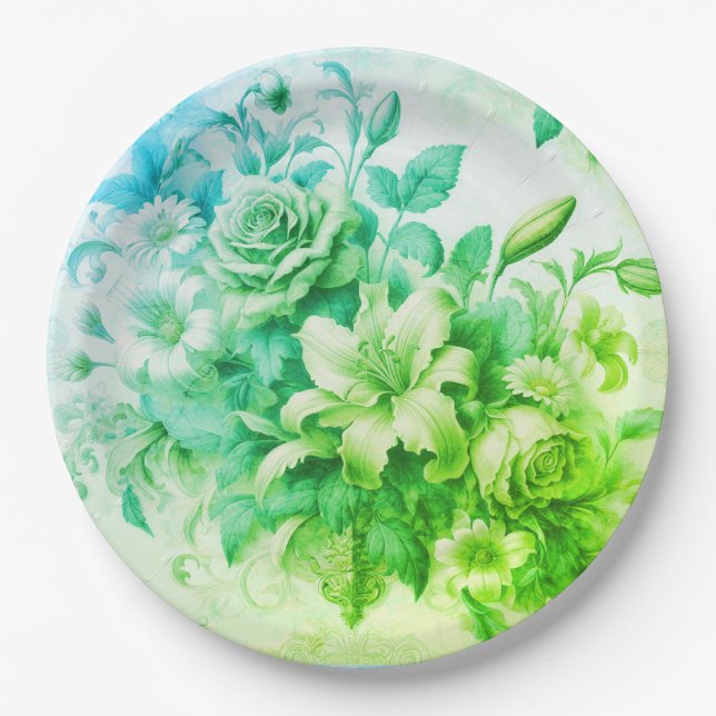 Oh My Test  Floral Perfection Paper Plate (Front)