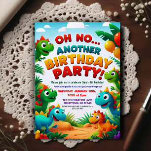 Oh No! Another Dinosaur Themed Birthday Party Postcard