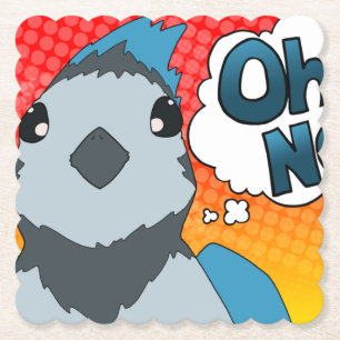 Oh No Bird Paper Coaster