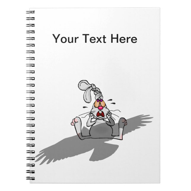 Oh No! Rabbit Cartoon Notebook (Front)