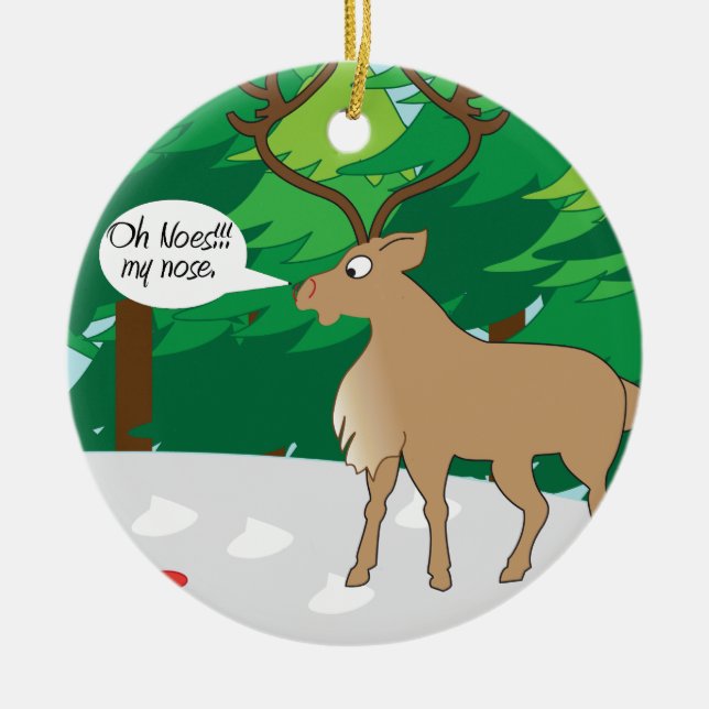 oh noes my nose ornament (Front)