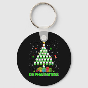 Oh Pharmatree Christmas Tree Pharmacy Medication P Key Ring