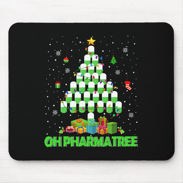 Oh Pharmatree Christmas Tree Pharmacy Medication P Mouse Pad (Front)