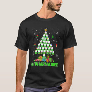 Oh Pharmatree Christmas Tree Pharmacy Medication P T-Shirt