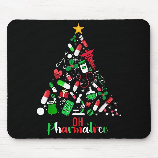 Oh Pharmatree Pharmacy Christmas Pharmacist Tech M Mouse Pad (Front)