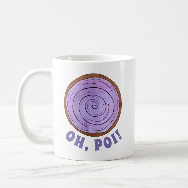 OH, POI (Oh Boy) Hawaiian Purple Taro Root Food Coffee Mug (Left)