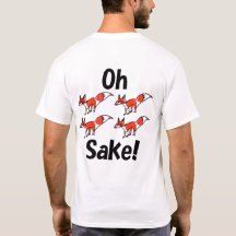 Oh Sake Funny Fox Pun Design