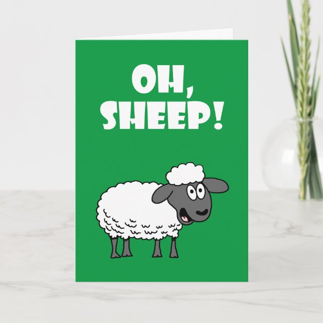 Oh, Sheep! You're 50! Funny 50th Birthday Card (Front)